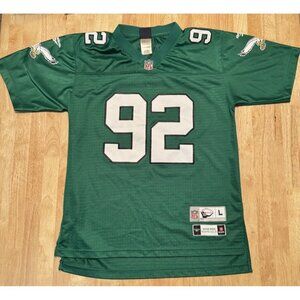 NFL Reebok Eagles Throwback Jersey Reggie White L 14/16 Kids KellyGreen Stitched